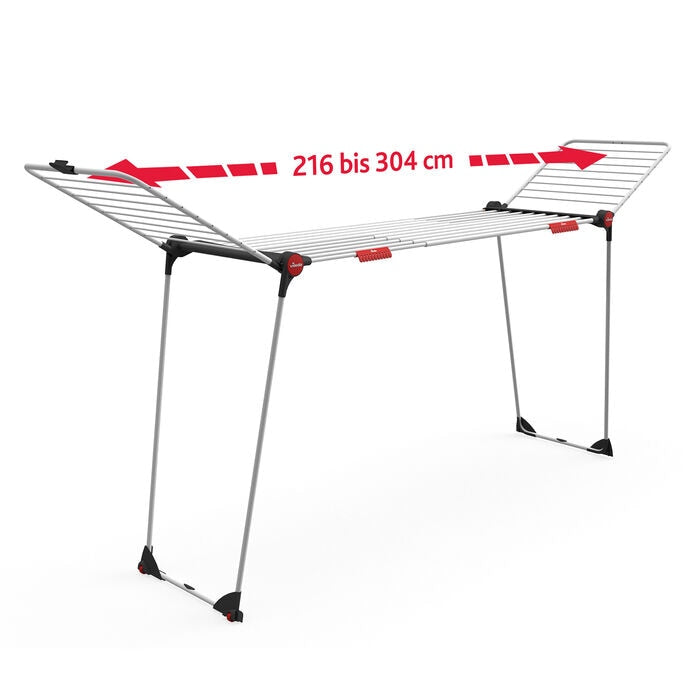 Tendedero Vileda Infinity Flex® Cuerdas XXL más de 2 metros, Estable y Robusto, Transporte Práctico