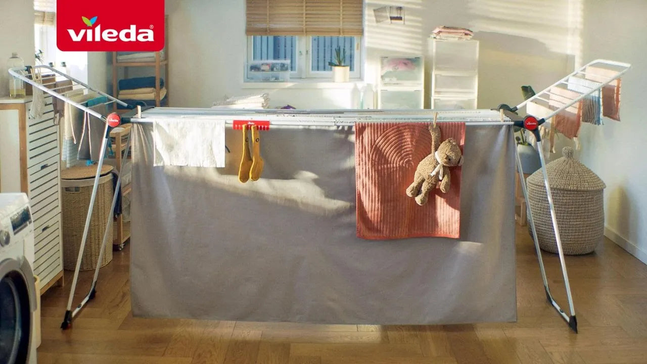 Vileda Infinity Flex Indoor Drying Rack, XXL Lines Over 2 Meters, Stable and Sturdy, Easy to Transport, with Sock Holder